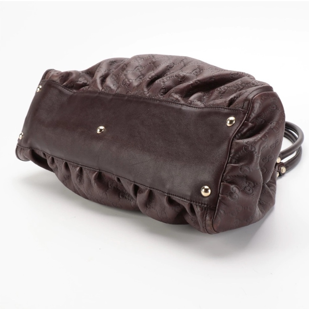 Gucci Abbey D-Ring Large Hobo Bag Brown Guccisma Leather - Picture 12 of 13
